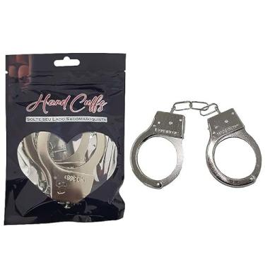 Imagem de Algema de Metal com Chave e Trava de Segurança - Acessório para Bondage e Fetiche