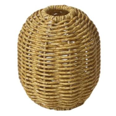 Imagem de Peauley Vasos feitos à mão de 12,7 cm para buquês artificiais, vasos semelhantes a rattan para flores secas, vaso de flores falsas para decoração de casa