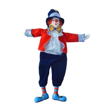 Imagem de menolana Boneco de Palhaço de Cerâmica para Decoração de Mesa, Lembrancinha Divertida, Artesanato, Enfeite de Mesa.