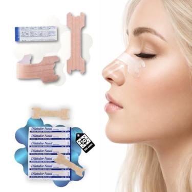 Imagem de Dilatador Nasal Adesivo Anti Ronco Kit com 50 Unidades, Tiras Nasais com Embalagem Individual, Melhora do Fluxo de Ar e da Qualidade do Sono, Tamanho Universal – Qualidade Premium LNSTORE