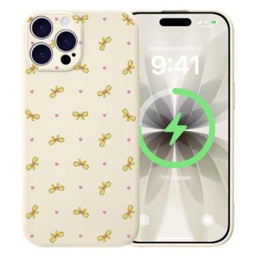 Imagem de MAYCARI Capa para iPhone 16 Pro Max de 6,9 polegadas compatível com Magsafe, capa de borracha gel macia de silicone líquido de ajuste fino com forro de microfibra à prova de choque capa protetora para