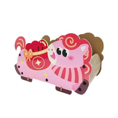 Imagem de IEUDNS Arranhador para Gatos, Protetor de Móveis, Cama/Descanso Fofa para Gatos de Pequeno, Médio e Grande Porte, Ideal para Exercícios e Brincadeiras, Rosa