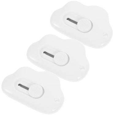 Imagem de Angoily 3 peças para utilidade doméstica, mini ferramenta de abertura de trava retrátil, função de faca de bolso escolar, facas portáteis para cortar estudantes, caixas de papelão, artesanato, cartas