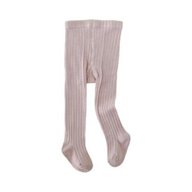 Imagem de Meia-calça De Listras Verticais Para Bebês Meninas, Peça Única, Simple