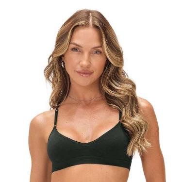 Imagem de Sutiã Top Nadador sem Costura com Alças Reguláveis Preto Zee Rucci, M
