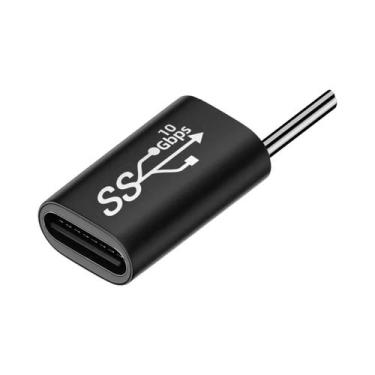Imagem de Adaptador USB-C De Ângulo Reto 90 Graus Fêmea Para Macho 10Gbps Conect