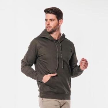 Imagem de Blusa Sarja Masculina Bolso Canguru Capuz Estilo Moletom-Masculino
