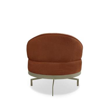 Imagem de Poltrona Giratória Glamour Linho Boucle - Lucadi Home