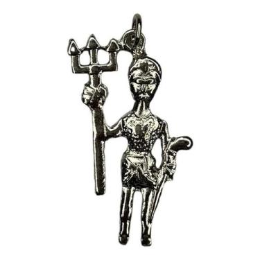 Imagem de Pingente Exu Imagem 3,1 Cm Niquelado - Lua Mística - 100% Original - L