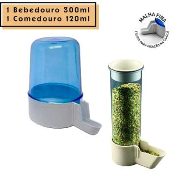Imagem de 1 Comedouro Automatico Italiano 120ml + 1 Bebedouro Automatico 300ml M