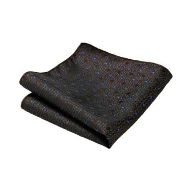 Imagem de Lenço De Bolso Azul Marinho Paisley Floral Para Homens, Para Casamento