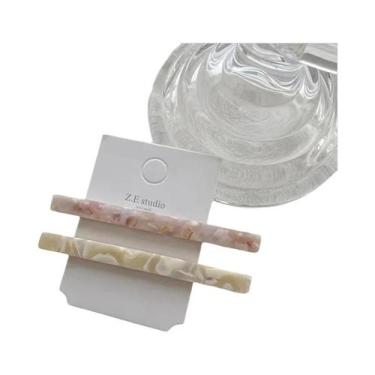 Imagem de Presilhas De Cabelo Estilo Japonês Em Acetato, 2 Peças, Presilha Única