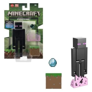 Imagem de Boneco Articulado Minecraft Vanilla Enderman 12cm Mattel JCN37