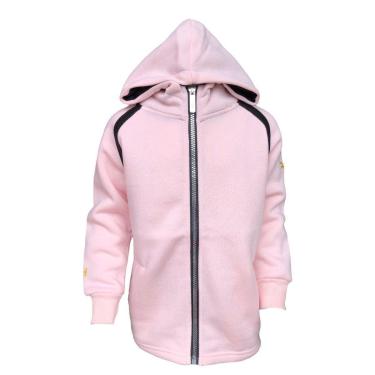Imagem de Blusa Casaco Moletom Infantil Menina Aberto Touca Ziper-Masculino
