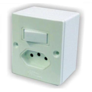 Imagem de Conjunto Interruptor Simples + Tomada 10a - Sistema X - Mectronic