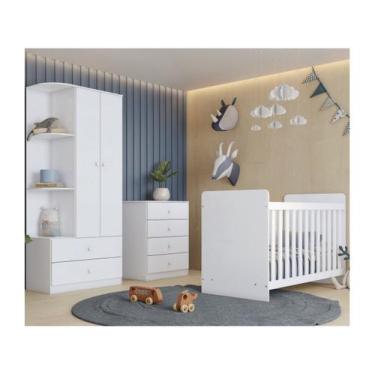 Imagem de Quarto de Bebê Completo Labirinto 2 Portas 6 Gavetas Branco - Henn, Br