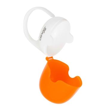 Imagem de Porta Chupetas Baleia Laranja Para 3 Unidades Bpa Free - Clingo