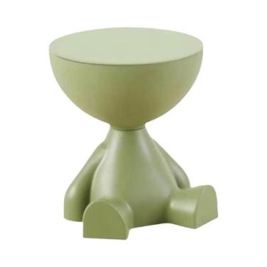 Imagem de Mesa Lateral Multifuncional Com Escultura De Figurino De Cabeça Plana 