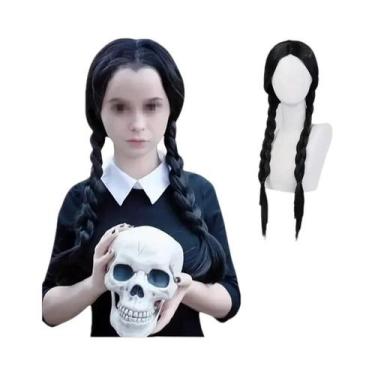 Imagem de Peruca Sintética Trançada Preta De 26 Polegadas Para Festas, Cosplay, 