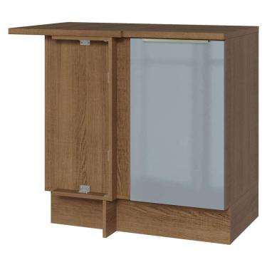 Imagem de Balcão de Canto 1 Porta Rustic/Cinza Lux Madesa