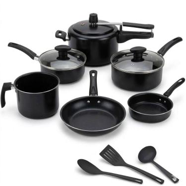 Imagem de Conjunto 9 Panelas Antiaderente Com Panela De Pressão 2l