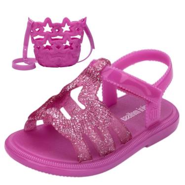 Imagem de Sandalia Infantil Menina Bolsa Sereia Luminous Mini Melissa