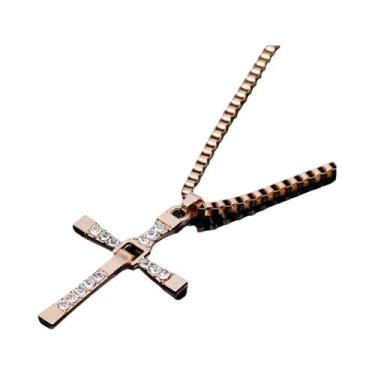 Imagem de Pingente de Cristal Jesus Colar Masculino Presente Joia - NONE, Ouro 6