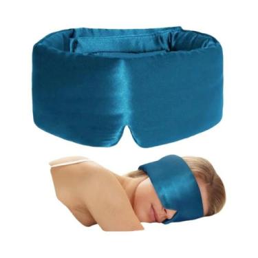 Imagem de Máscara De Dormir De Seda Mulberry, Bloqueadora De Luz, Com Almofada M