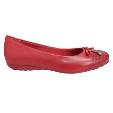 Imagem de Sapatilha Bottero 353601 Couro Confortável Leve Macia Original, Vermel