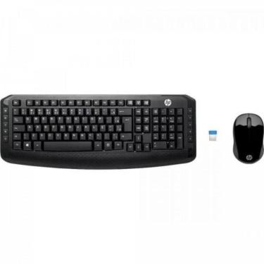 Imagem de Kit Teclado + Mouse Sem Fio 300 Preto Hp
