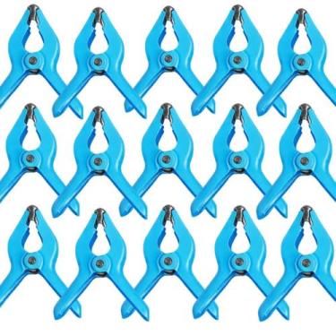 Imagem de Grampo Multiuso com Mola 150mm Azul Resistente Prático Ideal para Fixa