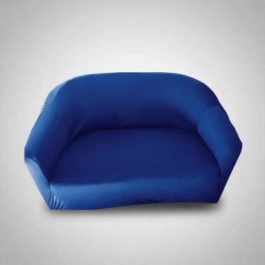 Imagem de Capa Sofá ferradura 2 Lugares lisa:Azul Royal - Taty Capas e Confecçõe