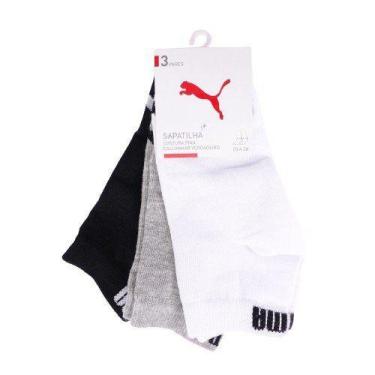 Imagem de Meia Puma Sapatilha Kit C/3 25 Ao 28 2710, Branco, UN