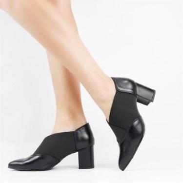 Imagem de Bota Ankle Boot Couro-Feminino