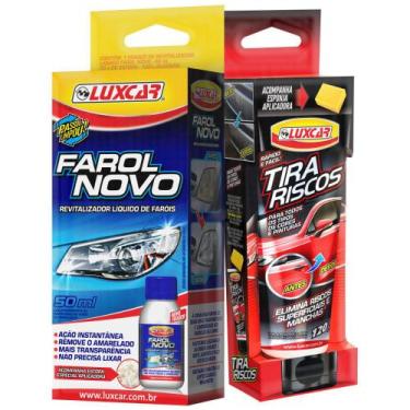 Imagem de Kit Revitalizador de Farol Instantâneo e Tira Riscos Luxcar