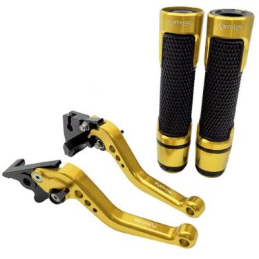 Imagem de Kit Manete Manopla Esportivo Ninja 250r 300r 400r Versys300 - Stark Ra