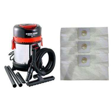 Imagem de Saco Descartável Aspirador De Pó Black&Decker Ap4850 Com 3 unidades - 