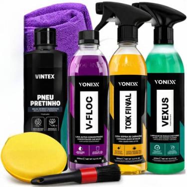 Imagem de Kit Shampoo V-floc Cera Tok Final Vexus Vonixx Pretinho