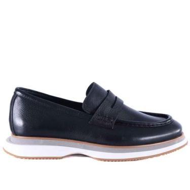 Imagem de Mocassim Masculino em Couro Zariff Lon021, Preto, 42