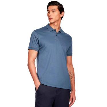 Imagem de Camisa Polo Aramis Interlock Pima Ve25 Azul Masculino, G