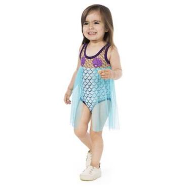 Imagem de Fantasia Pequena Sereia Ariel Infantil Baby - Super Fantasias, Colorid