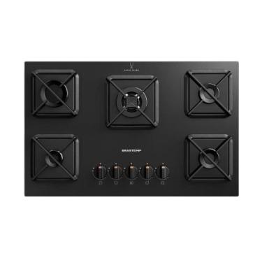 Imagem de Cooktop Brastemp 5 Bocas a Gás Grades de Ferro Fundido e Chamas Especi