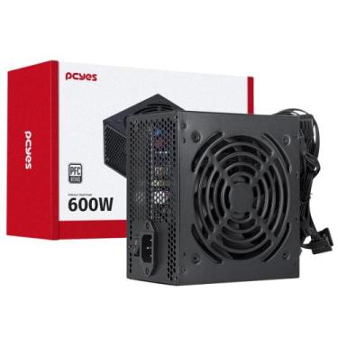 Imagem de Fonte de Alimentação Gamer Pcyes Spark 600W ATX 110V/230V Silenciosa  