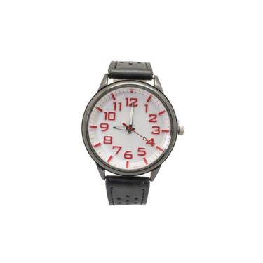 Imagem de Relógio Masculino Quartzo Minimalista Social Pulseira Couro - SB, K