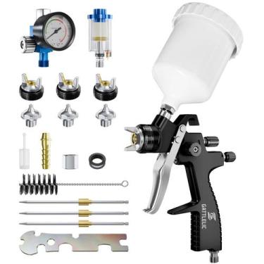 Imagem de Pulverizador de tinta LVLP Air Spray Gun Premium Kit GATTLELIC