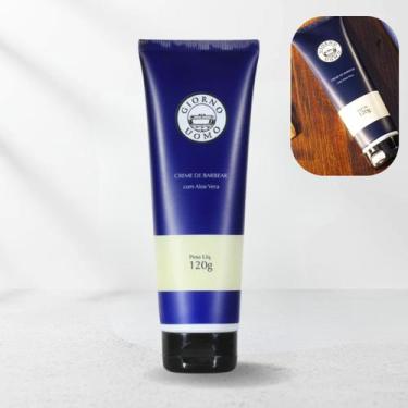 Imagem de Creme de Barbear Aloe Vera 120g Espuma Cremosa Calmante para Pele Sens