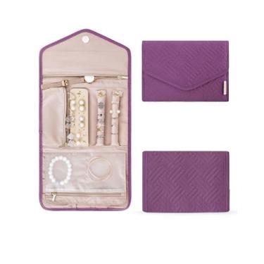 Imagem de Bolsa Organizadora de Joias BAGSMART - Case de Viagem Roxa