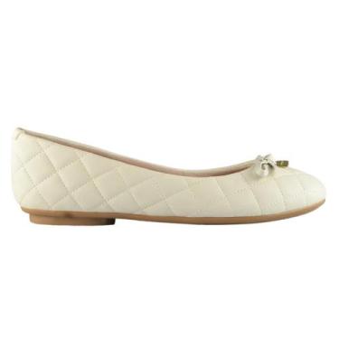 Imagem de Sapatilha bico redondo feminina moleca ref:5094.1701, Branco off, 36