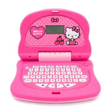 Imagem de Laptop Infantil Bilíngue Hello Kitty Rosa Notebook Educativo Inglês E 