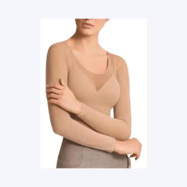 Imagem de Camisete Manga Longa Feminina Segunda Pele Fio 40 Selene, Nude